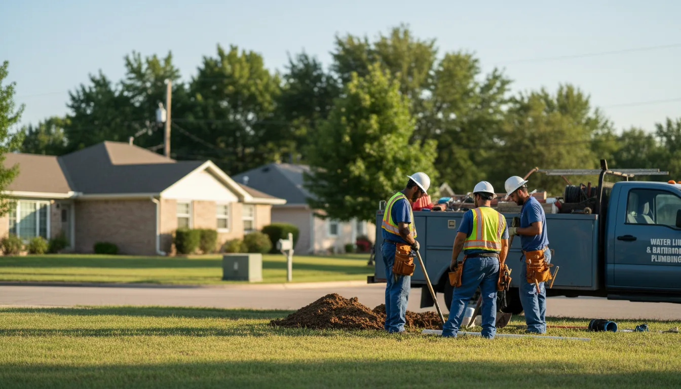 Residential water line and bathroom plumbing service in Clarksville, IN